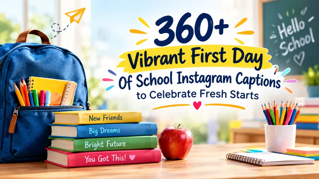 First day school instagram with captions generator