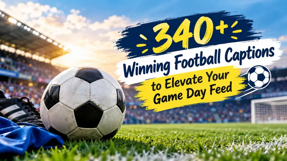 Football captions with captions generator
