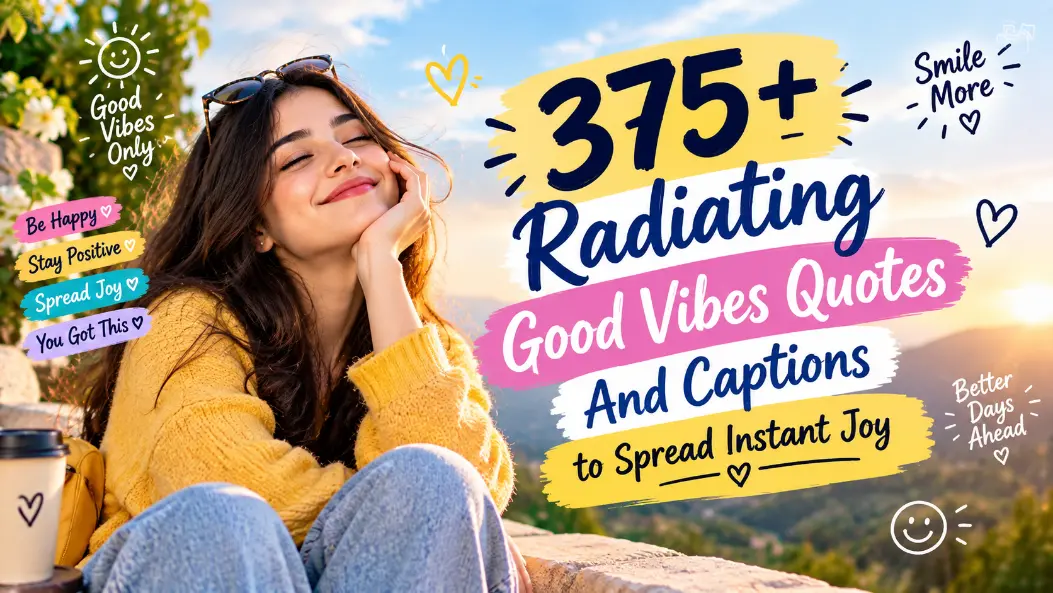 Good vibes quotes with Caption generator
