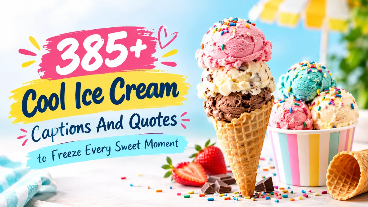 Ice cream quotes captions with caption generator