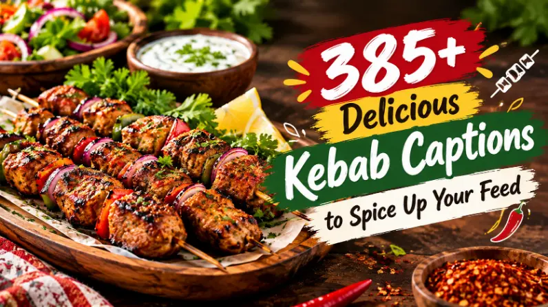 Kebab captions with captions generator