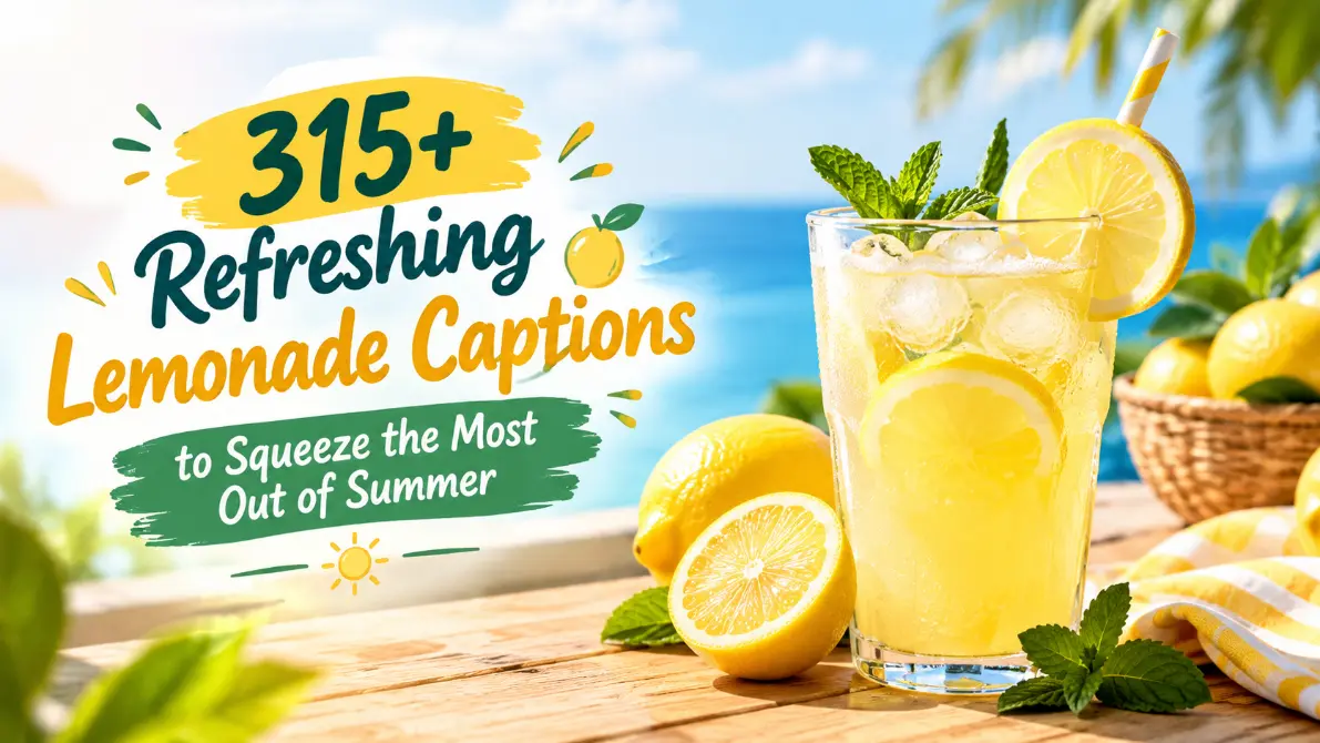 Refreshing lemonade captions for summer photos
