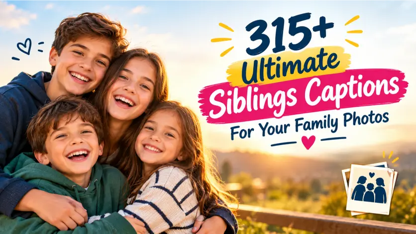 Ultimate Sibling Captions Family Photos